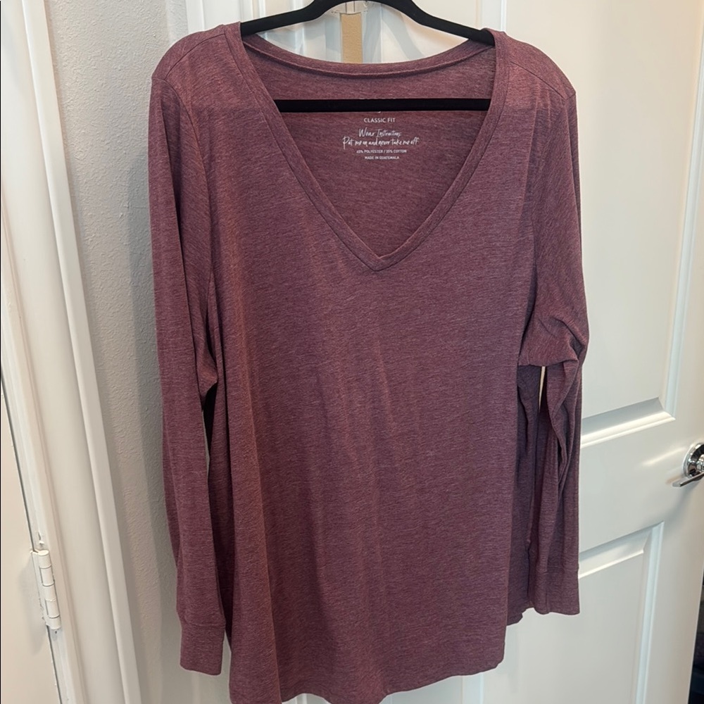 Torrid Pink Long Sleeve Relaxed Tee